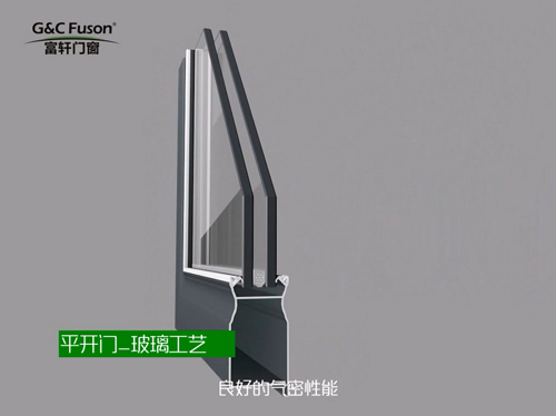 富轩门窗铝合金平开门工艺视频介绍